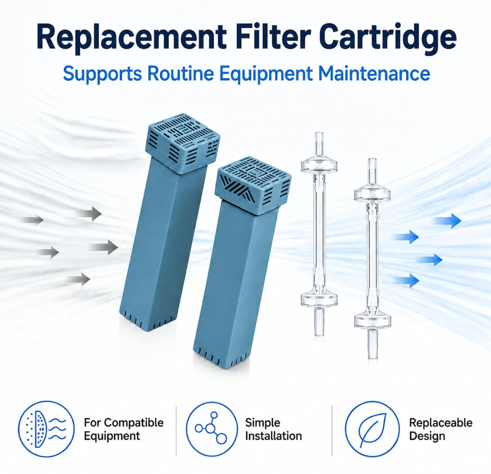 Cartridge Filter Kit and Check Valve Replacement for SoClean 2 - Activated Carbon Filter Kit for CPAP Cleaning Machine